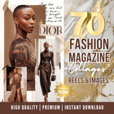Glam AI Model Stock Images: 70 Fashion Reels, 115 Images (Instant Download)