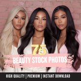 75 Beauty Glam Stock Photo Bundle for Hair Stylists and Bloggers
