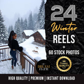 Chalet Winter Glam: 24 Reels + 60 Editorial Photos