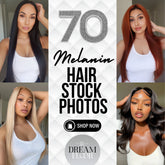 Melanin Hair Magic ✨ 70 AI Influencer Stock Photos for Brands