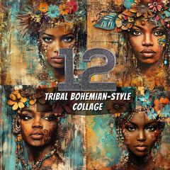12 Tribal Bohemian Style Collage