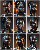 Regal African Beauty Digital Wall Art | Afrocentric Luxury | Bold Black Excellence