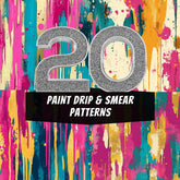 20 Vibrant Paint Drip Patterns: Bold Abstract Textures (Digital Download)