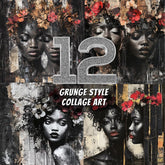 12 Grunge Style Collage Art