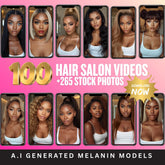 Hair Salon Stock Photos & Promo Reels: AI Melanin Models