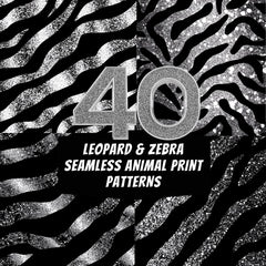 Leopard & Zebra Seamless Print Patterns