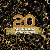 20 Couture Leopard Glitter Patterns | Luxury Digital Backgrounds for Fashion, Wall Art, and Branding