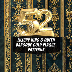 52 Luxury King and Queen Gold Baroque Patterns