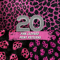 Pink Leopard Glam Pattern Bundle – 20 Bold Animal Print Backgrounds