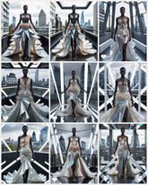 Avant-Garde African Fashion Art Print: Futuristic Home Decor (Digital Download)