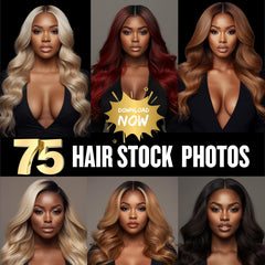 75 AI Hair Model Stock Photo Collection | Digital Download for Beauty & Branding