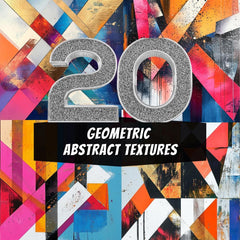 20 Vibrant Geometric Abstract Textures | 20 Digital Backgrounds for Modern Art & Design