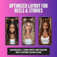 100 Stock Images + 75 Hair Promo Videos | Aesthetic Bundle (AI Models)