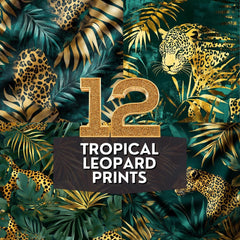 12 Tropical Leopard Print Designs