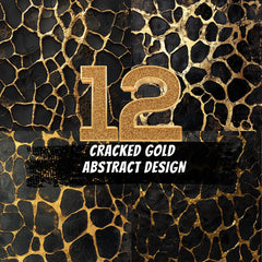 Cracked Gold Abstract Design Collection 12 Luxury Digital Backgrounds