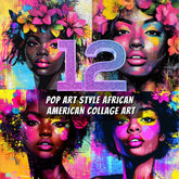 12 Pop Art Style African American Collage Art