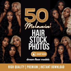 50 Melanin Hair Stock Photos – Luxury AI Model Collection