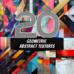 20 Vibrant Geometric Abstract Textures | 20 Digital Backgrounds for Modern Art & Design