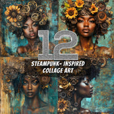 12 Steampunk Inspired Collage Wall Art