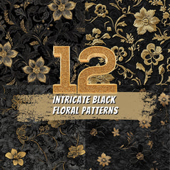 12 Intricate Black Floral Patterns
