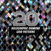 20 Holographic Diamond Grid Patterns