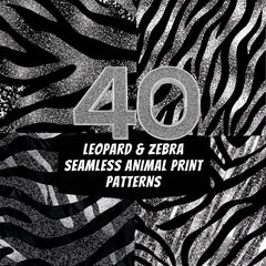 Leopard & Zebra Seamless Print Patterns