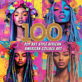 100 Pop Art African American Collage Art Collection