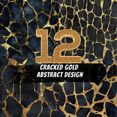 Cracked Gold Abstract Design Collection 12 Luxury Digital Backgrounds