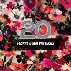 20 Floral Glam Patterns: Bold Flower Backgrounds