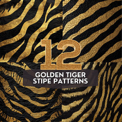 12 Golden Tiger Stripe Patterns