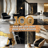 100 Black and Gold Luxury Brush Stroke Interiors