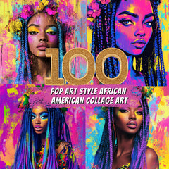 100 Pop Art African American Collage Art Collection