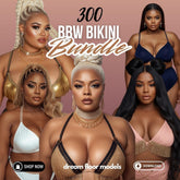 300 BBW Bikini Model Stock Photo Mega Bundle | Plus Size AI Fashion Stock Images