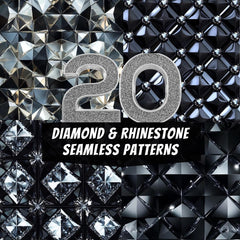 20 Diamond and Rhinestone Seamless Patterns