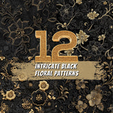 12 Intricate Black Floral Patterns
