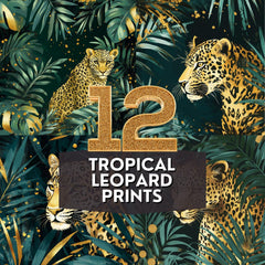 12 Tropical Leopard Print Designs