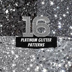 16 Platinum Glitter Textures , Luxury Digital Paper