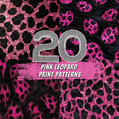 Pink Leopard Glam Pattern Bundle – 20 Bold Animal Print Backgrounds