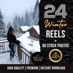 Chalet Winter Glam: 24 Reels + 60 Editorial Photos