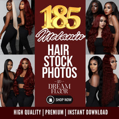 Silk, Waves & Slay 💅🏽 | 185 AI Model Hair Content Pack