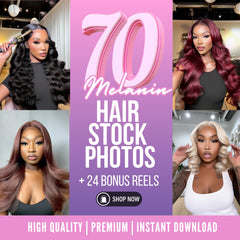 The Melanin Hair Vault 🔐 | 70 Premium AI Hair Stock Photos