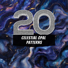 20 Celestial Opal Patterns- Cosmic Marble Textures