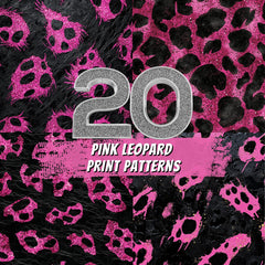 Pink Leopard Glam Pattern Bundle – 20 Bold Animal Print Backgrounds