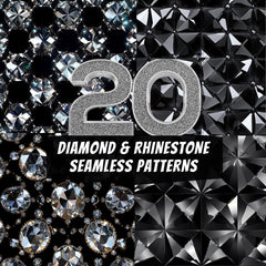 20 Diamond and Rhinestone Seamless Patterns