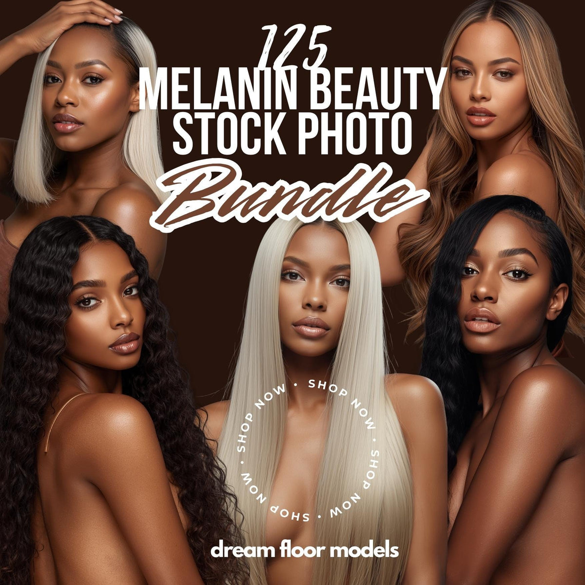 125 Melanin Beauty & Hair Stock Photo Mega Bundle | AI Model Collection