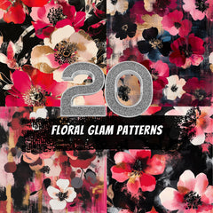 20 Floral Glam Patterns: Bold Flower Backgrounds