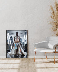 Avant-Garde African Fashion Art Print: Futuristic Home Decor (Digital Download)