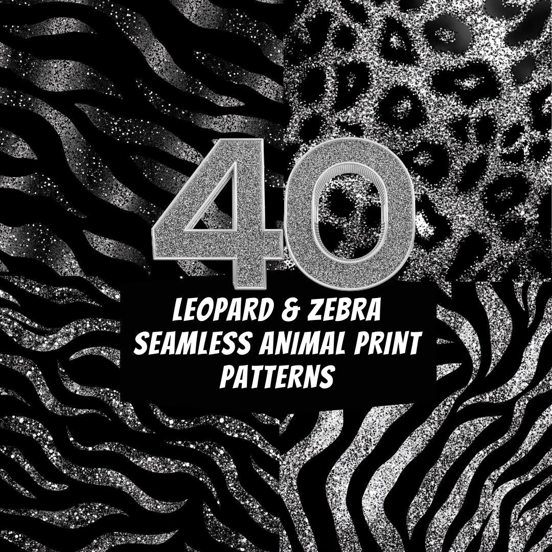 Leopard & Zebra Seamless Print Patterns