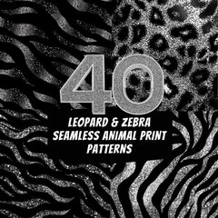 Leopard & Zebra Seamless Print Patterns