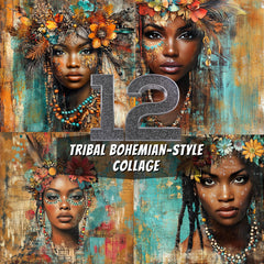 12 Tribal Bohemian Style Collage